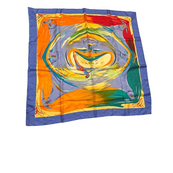 Hermès Paris "Miles In The Millennium" Silk Scarf Abstract Designer Art to Wear - Picture 1 of 5